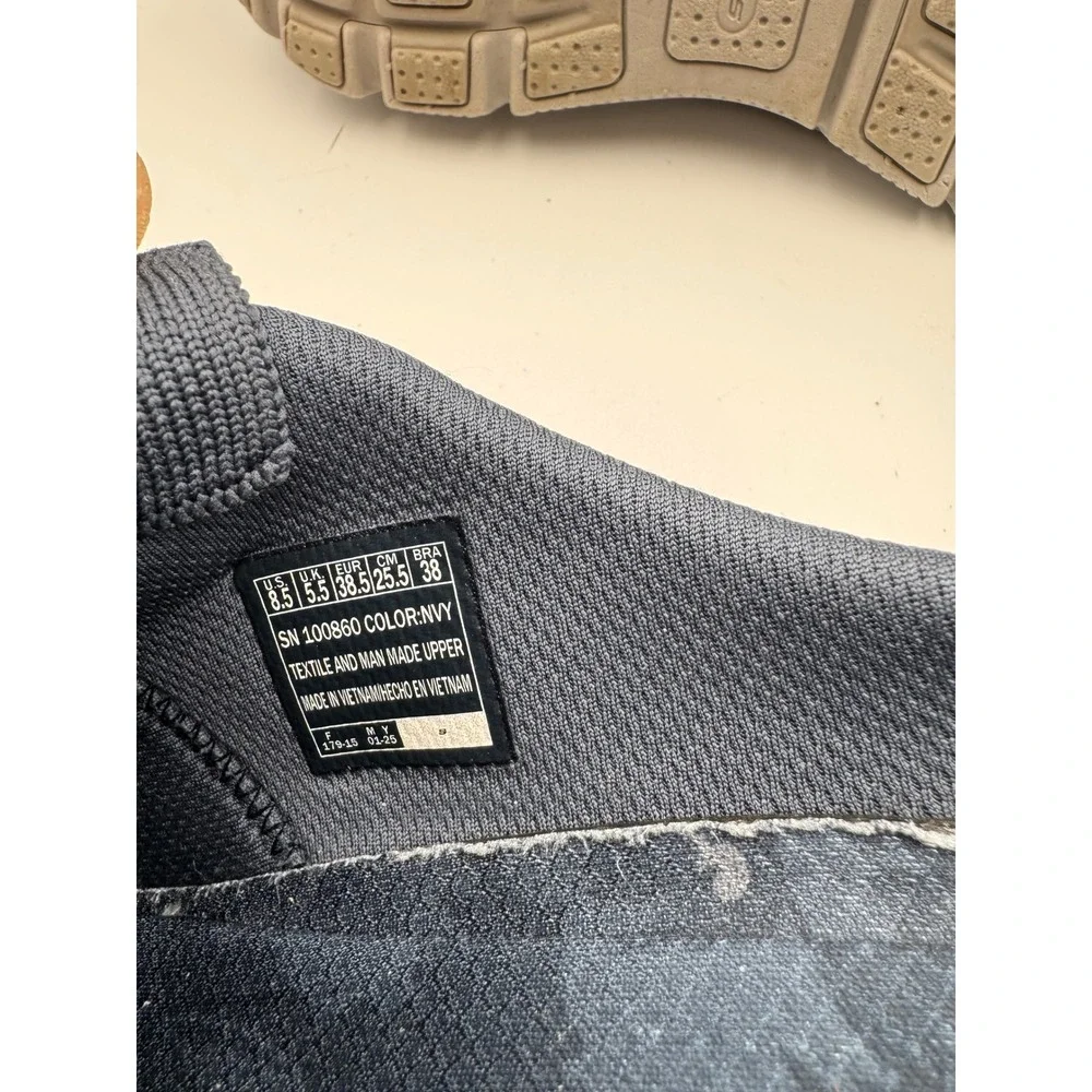 Skechers Relaxed Fit Navy Blue Mule Sneakers Air-Cooled Memory Foam 100860 8.5‎